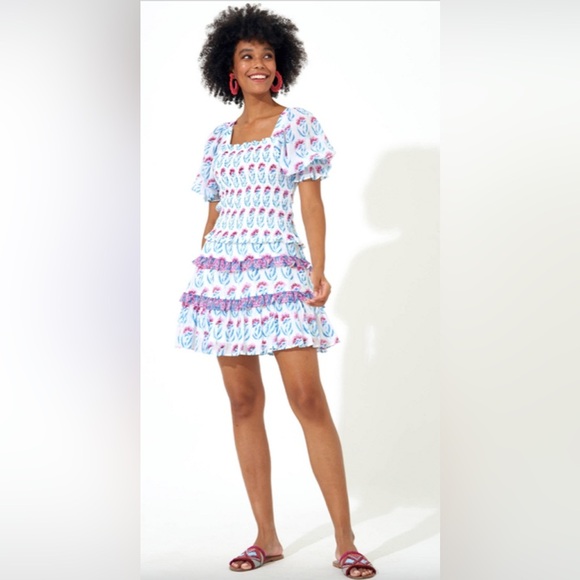 (NWT) Oliphant - Flirty Skirt Poppy Blue Mini Size: M - Picture 1 of 6
